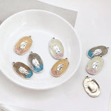 30pcs Alloy Drop Oil Oval Shape Locket Pendant Charm DIY Jewelry Accessory