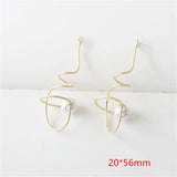 30pcs Geometry Spiral Alloy Locket Charms DIY Earring Accessory