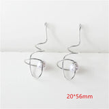 30pcs Geometry Spiral Alloy Locket Charms DIY Earring Accessory