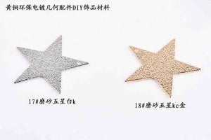 30pcs Brass Plating Stars Shape Charms DIY Jewelry Earring/Bracelet Pendants