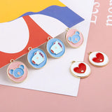 30pcs Cartoon Animals/Girls/Boys Alloy Floating Locket Charms DIY Jewelry