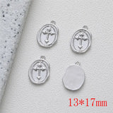 30pcs Cartoon Cross & Irregular Ovals Alloy Floating Locket Charms DIY Jewelry