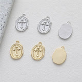 30pcs Cartoon Cross & Irregular Ovals Alloy Floating Locket Charms DIY Jewelry