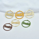 30pcs 35mm Spray Paint Charms for DIY Jewelry Earrings Necklaces