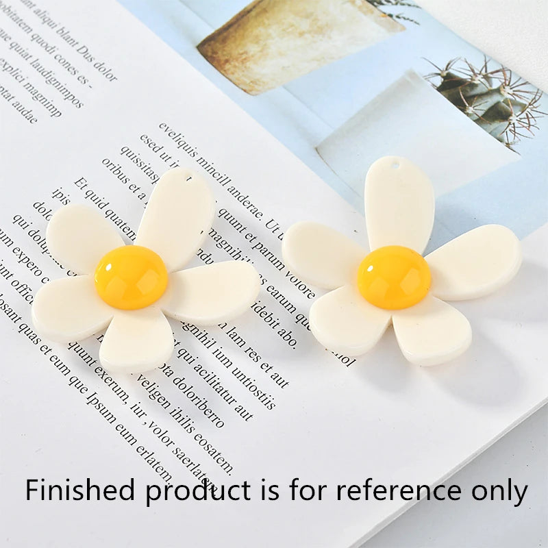 30pcs Acrylic Flowers Shape Earrings/Necklace DIY Charms Jewelry Pendants
