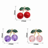 30pcs Cherry Shape Alloy Floating Locket Charms for DIY Jewelry
