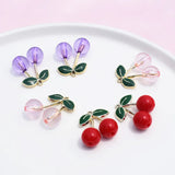 30pcs Cherry Shape Alloy Floating Locket Charms for DIY Jewelry