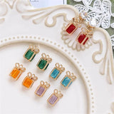 30pcs Square Glass Core Copper Floating Locket Charms DIY Jewelry Accessory