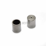 30pcs Stainless Steel Tube Spacer Beads 6.2mm Charm Slider for Jewelry DIY
