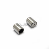 30pcs Stainless Steel Tube Spacer Beads 6.2mm Charm Slider for Jewelry DIY