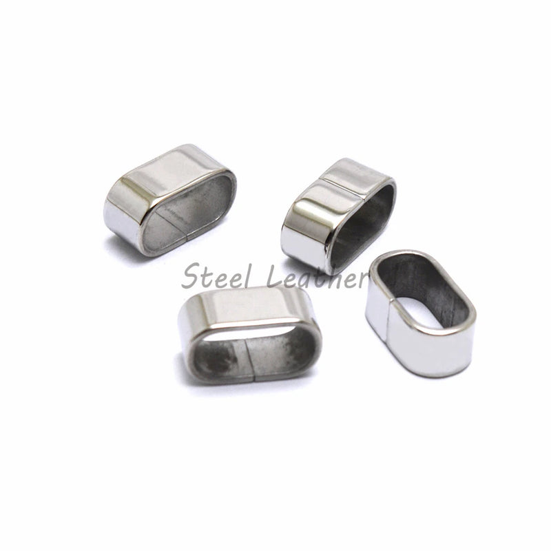 30pcs 316L Stainless Steel Flat Charm Spacer Beads For Jewelry Making
