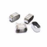30pcs 316L Stainless Steel Flat Charm Spacer Beads For Jewelry Making