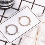 30pcs Imitate Rhinestone Alloy Hollow Metal Floating Locket Pendants Charms
