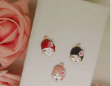 30pcs Oil Painting Girl Pendant Tag DIY Jewelry Making Accessories