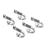 30pcs Vintage Silver Plated Fish Hooks Charm Pendants for Jewelry Making