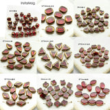 30pcs Ruby Glass Beads Water Drop Long Earrings DIY Glass Crystal