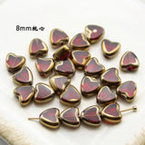 30pcs Ruby Glass Beads Water Drop Long Earrings DIY Glass Crystal