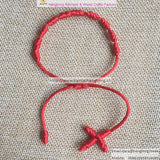 30pcs Pack Red Knotted Bracelet/Rope Rosary Bracelet, Cord Bangle