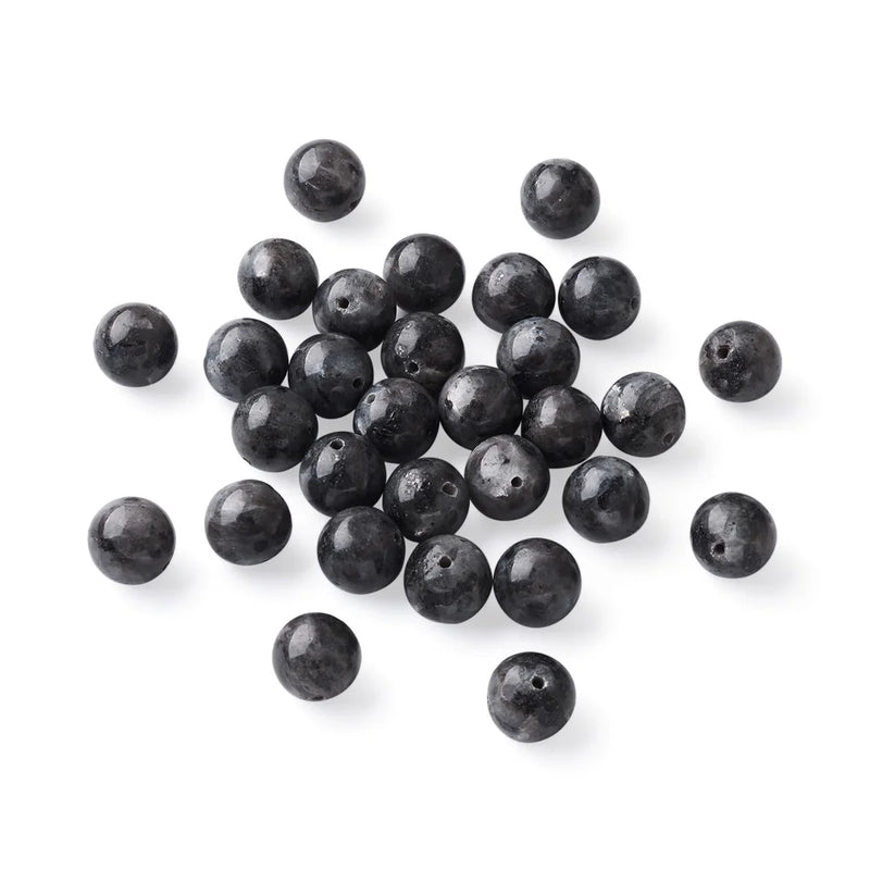 30pcs Labradorite Round Beads for Jewelry Making DIY