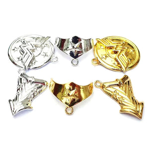 30pcs Shield Charms for Women DIY Jewelry Accessories