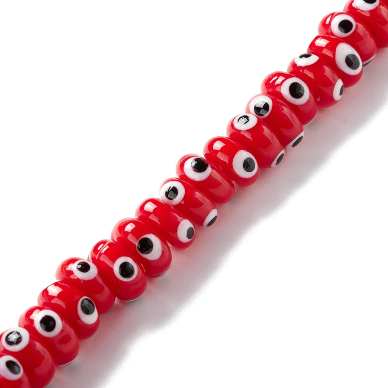 30pcs Evil Eye Lampwork Glass Spacer Beads for DIY Jewelry Making
