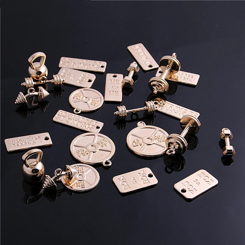 30pcs Weight Charms for Fitness Necklace Making