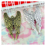 30pcs Vintage Wings Shape Pendants Angel Charms DIY