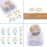 30 Sets 304 Stainless Steel Toggle Clasps Mixed Golden DIY Jewelry Making