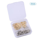 30 Sets 304 Stainless Steel Toggle Clasps Mixed Golden DIY Jewelry Making