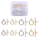 30 Sets 304 Stainless Steel Toggle Clasps Mixed Golden DIY Jewelry Making