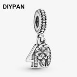 30th 40th 50th 60th 70th Celebration Dangle Charm for Pan Bracelet