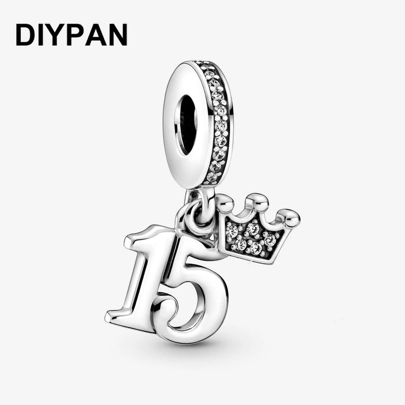 30th 40th 50th 60th 70th Celebration Dangle Charm for Pan Bracelet
