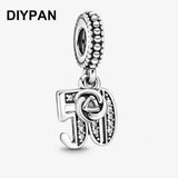 30th 40th 50th 60th 70th Celebration Dangle Charm for Pan Bracelet