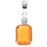 Eye-Catching Green Peridot Citrine CZ Silver Pendant