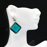 Fine Cut Aquamarine Silver Earrings 22.5g