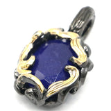 Bohemia Ruby Emerald Sapphire Silver Pendant for Woman