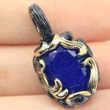 Bohemia Ruby Emerald Sapphire Silver Pendant for Woman