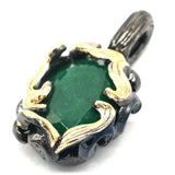 Bohemia Ruby Emerald Sapphire Silver Pendant for Woman