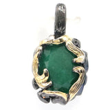 Bohemia Ruby Emerald Sapphire Silver Pendant for Woman