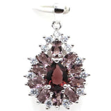 30x19mm Anniversary Purple Amethyst Tanzanite Pendant