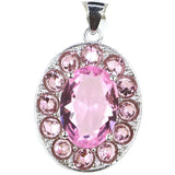 Pink Kunzite Tanzanite Aquamraine 925 Silver Pendant