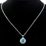 Moissanite Round CZ Women Wedding Silver Necklace Pendant
