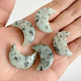 Healing Natural Quartz Moon Stone Ornaments 30x23mm