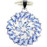 Deluxe Violet Tanzanite Pink Tourmaline Pendant