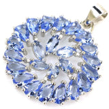 Deluxe Violet Tanzanite Pink Tourmaline Pendant