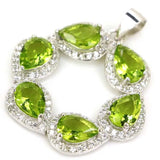 Infinity Wedding Real Sapphire Peridot Citrine Pendant