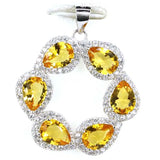 Infinity Wedding Real Sapphire Peridot Citrine Pendant