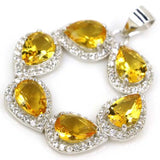 Infinity Wedding Real Sapphire Peridot Citrine Pendant