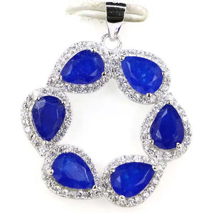 Infinity Wedding Real Sapphire Peridot Citrine Pendant