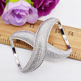 30x40mm Women's CZ-inlaid Pearl Bracelet Buckle